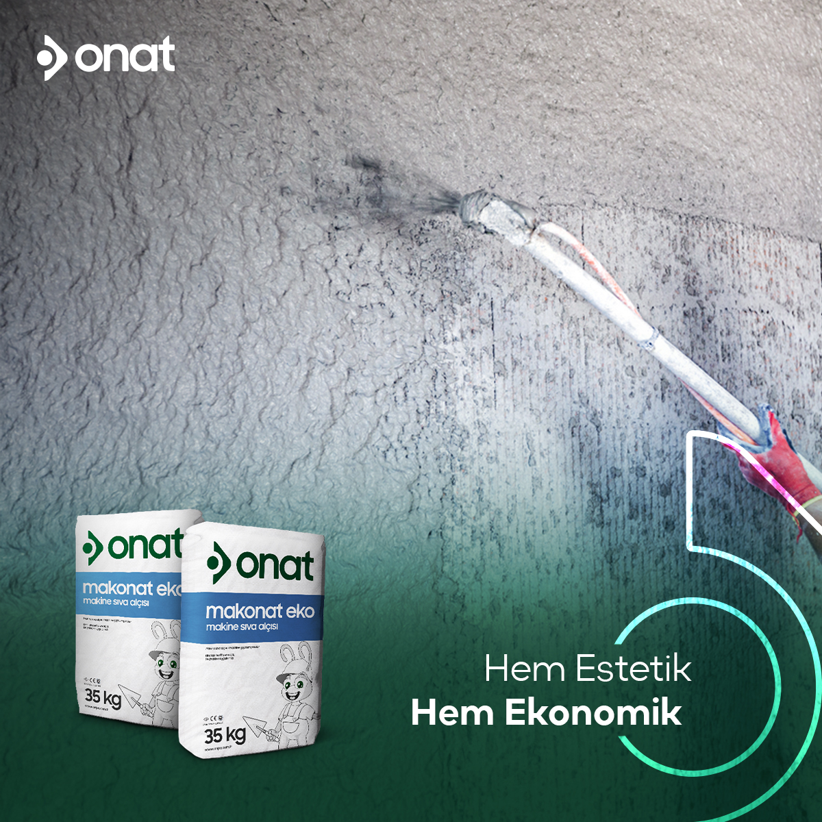 Onat Makine Alçısı 35KG Makonat