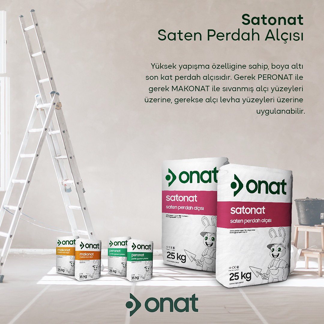 Onat Saten Alçı 25KG Satonat