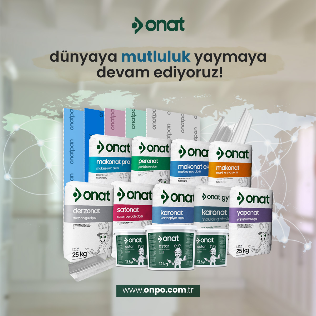 Onat Sıva Alçı 25KG Peronat & Kaba Alçı -El Alçı