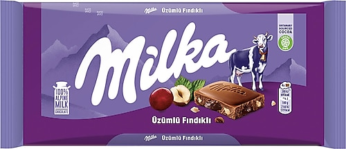 MILKA ÜZÜM FINDIK ÇİKOLATA 80GR