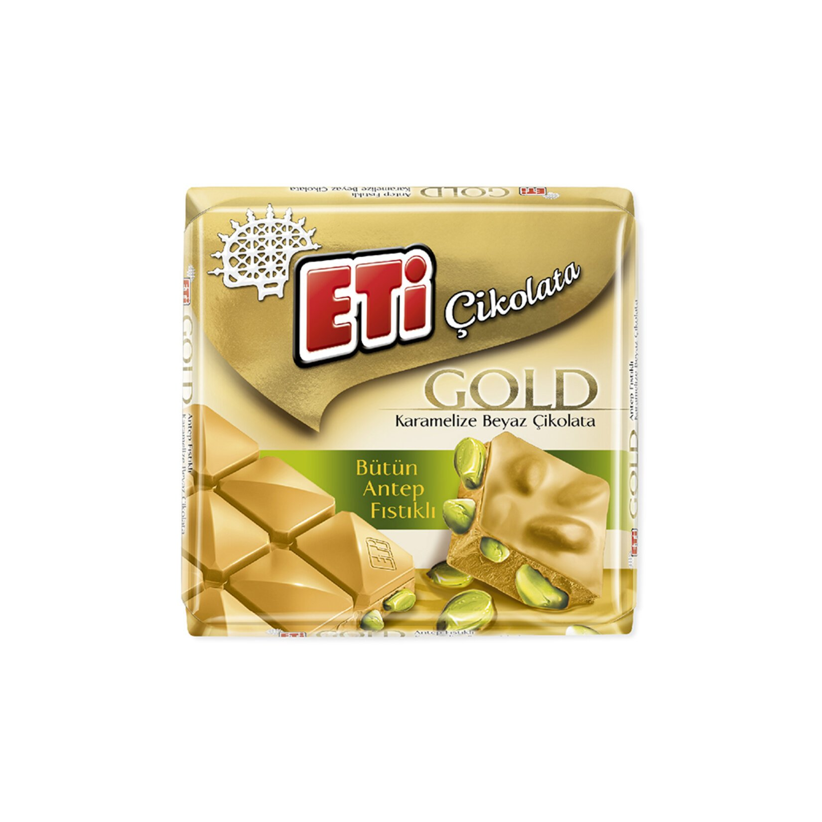 ETİ GOLD ANTEP FISTIKLI KARAMELİZE KARE ÇİKOLATA 60 G
