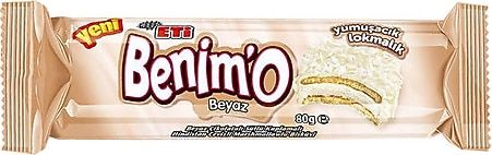 ETİ BENİMO BEYAZ ÇİKOLATALI LOKMALIK BİSKÜVİ 80 G