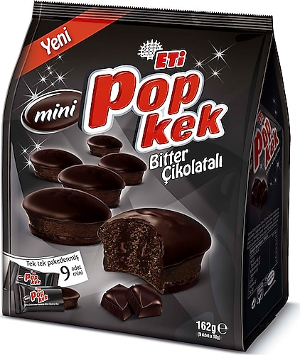 ETİ POPKEK MİNİ BİTTER ÇİKOLATALI KEK 162 G
