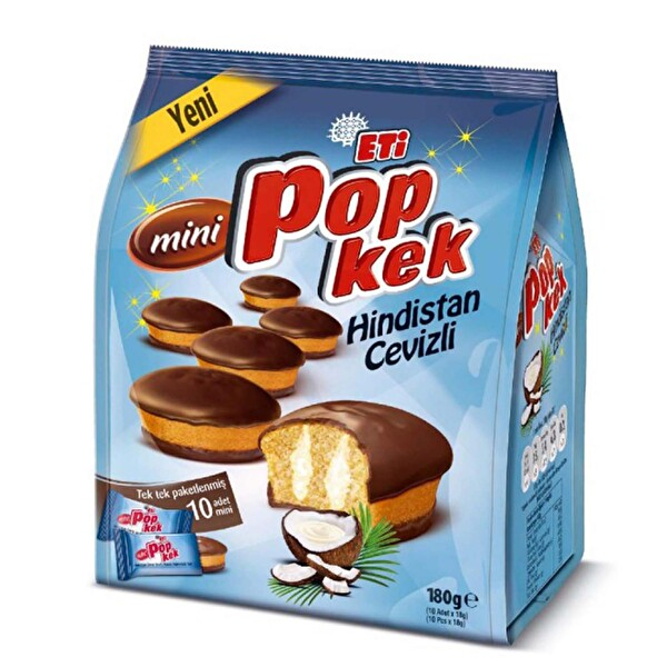 ETİ POPKEK MİNİ HİNDİSTAN CEVİZLİ 180 G