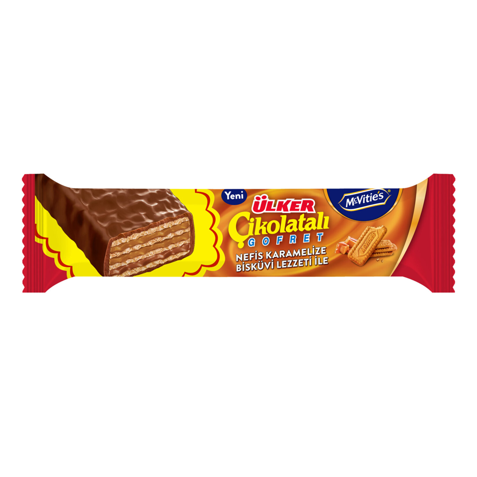 ÜLKER ÇIKOLATALI GOFRET KARAMELLI 30GR