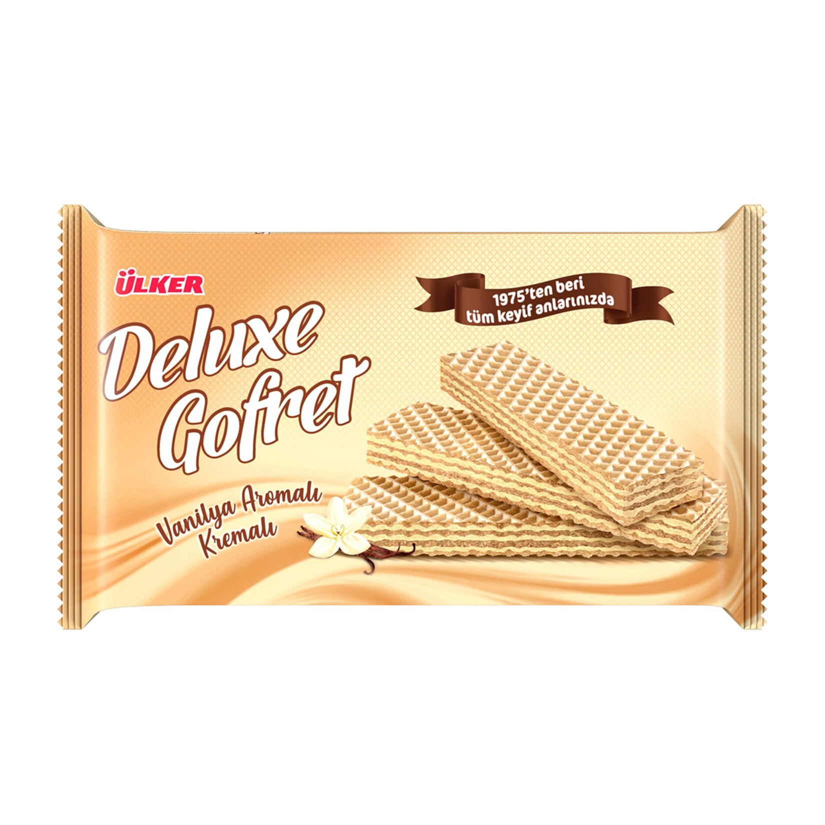 ÜLKER DELUXE GOFRET VANİLYA AROMALI KREMALI 220 G