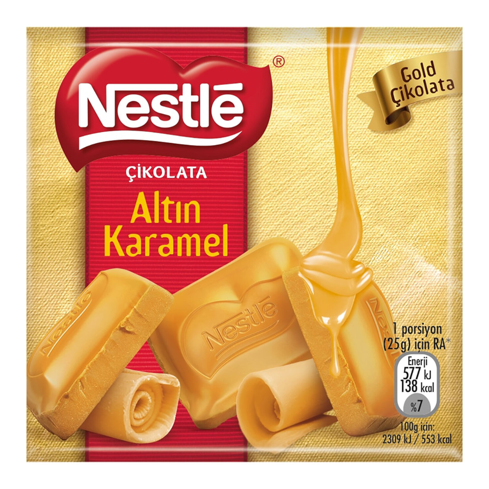 NESTLE ALTIN KARAMEL KARE ÇİKOLATA 60 G