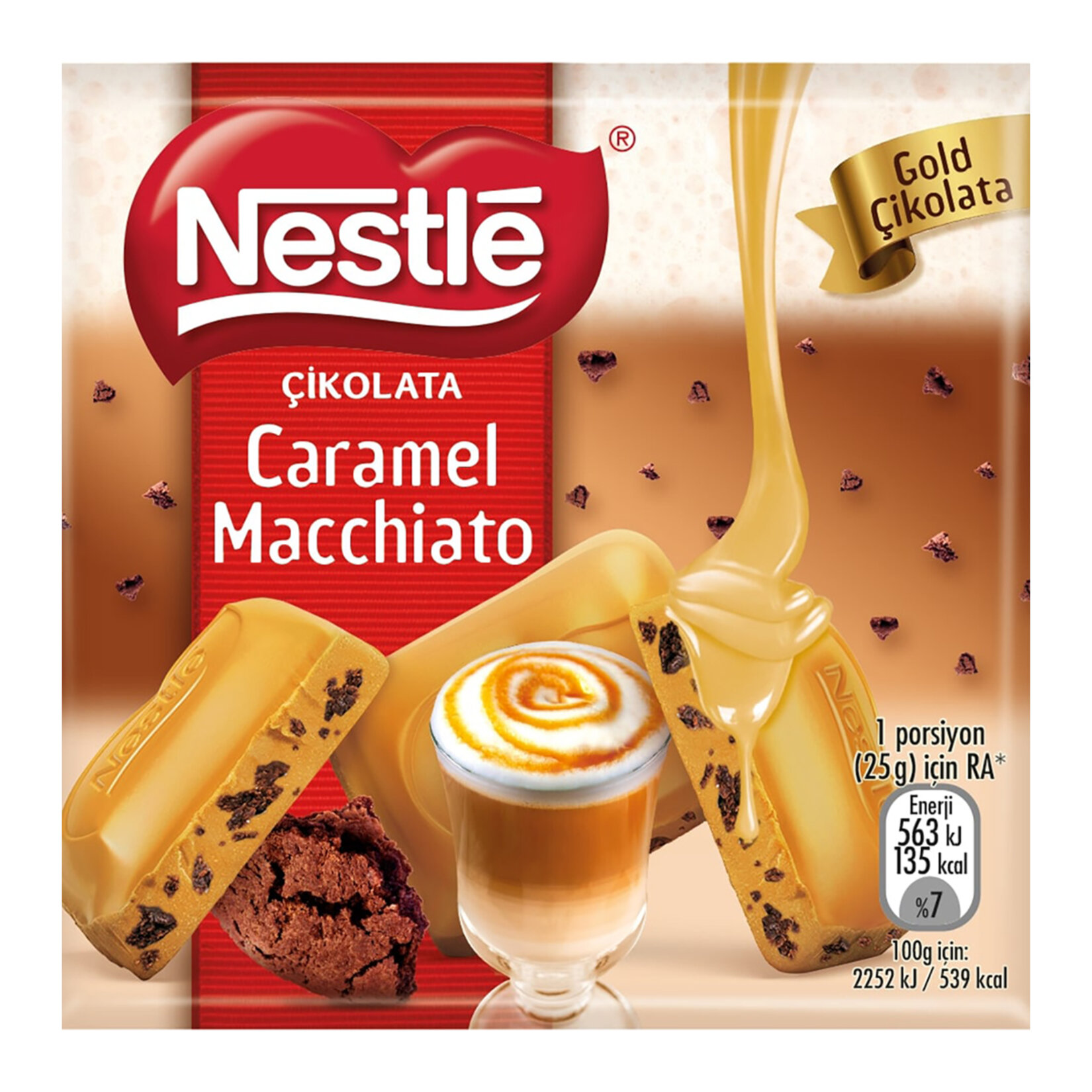 NESTLE CARAMEL MACCHİATO KARE ÇİKOLATA 60 G