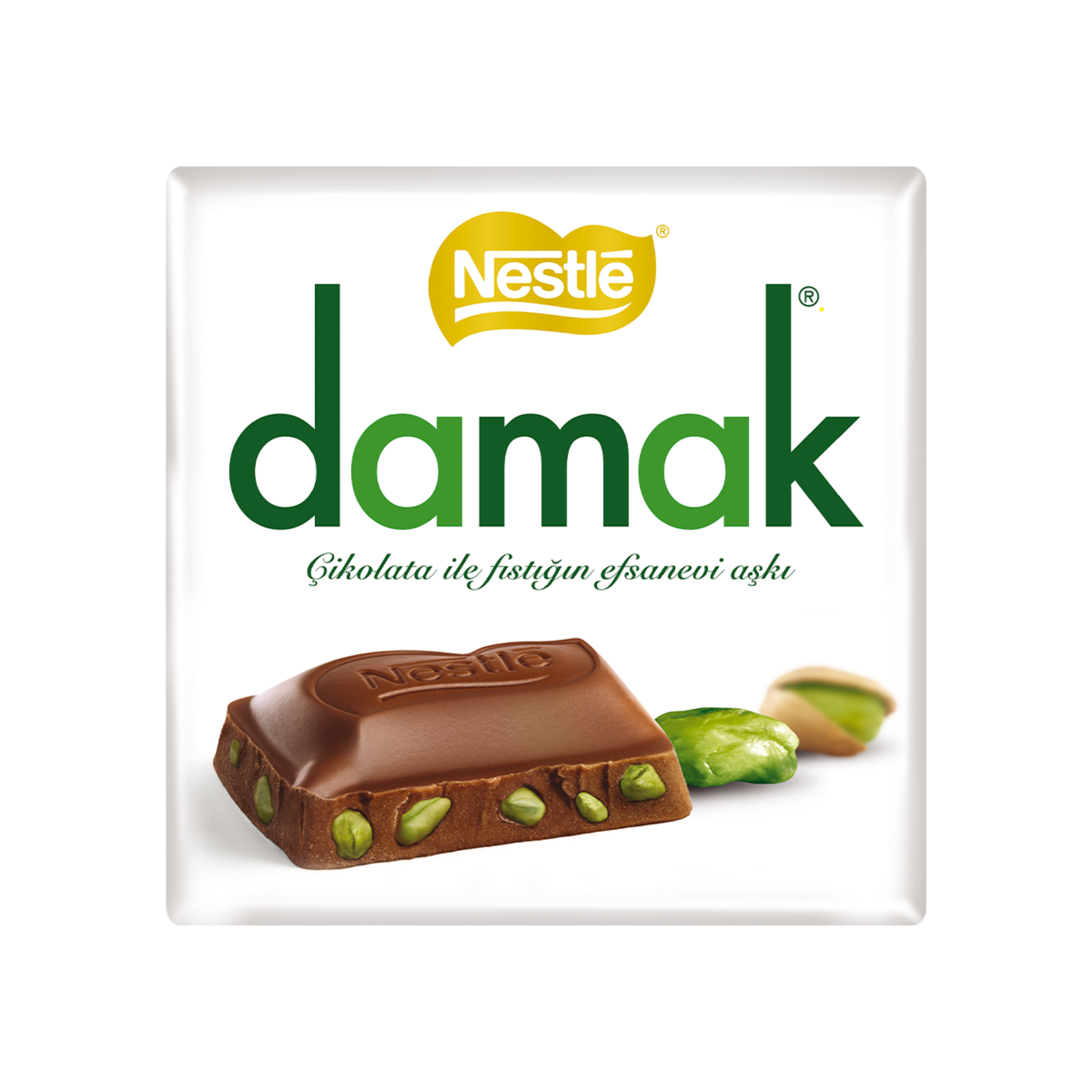NESTLÉ DAMAK ANTEP FISTIKLI SÜTLÜ KARE ÇİKOLATA 63 G