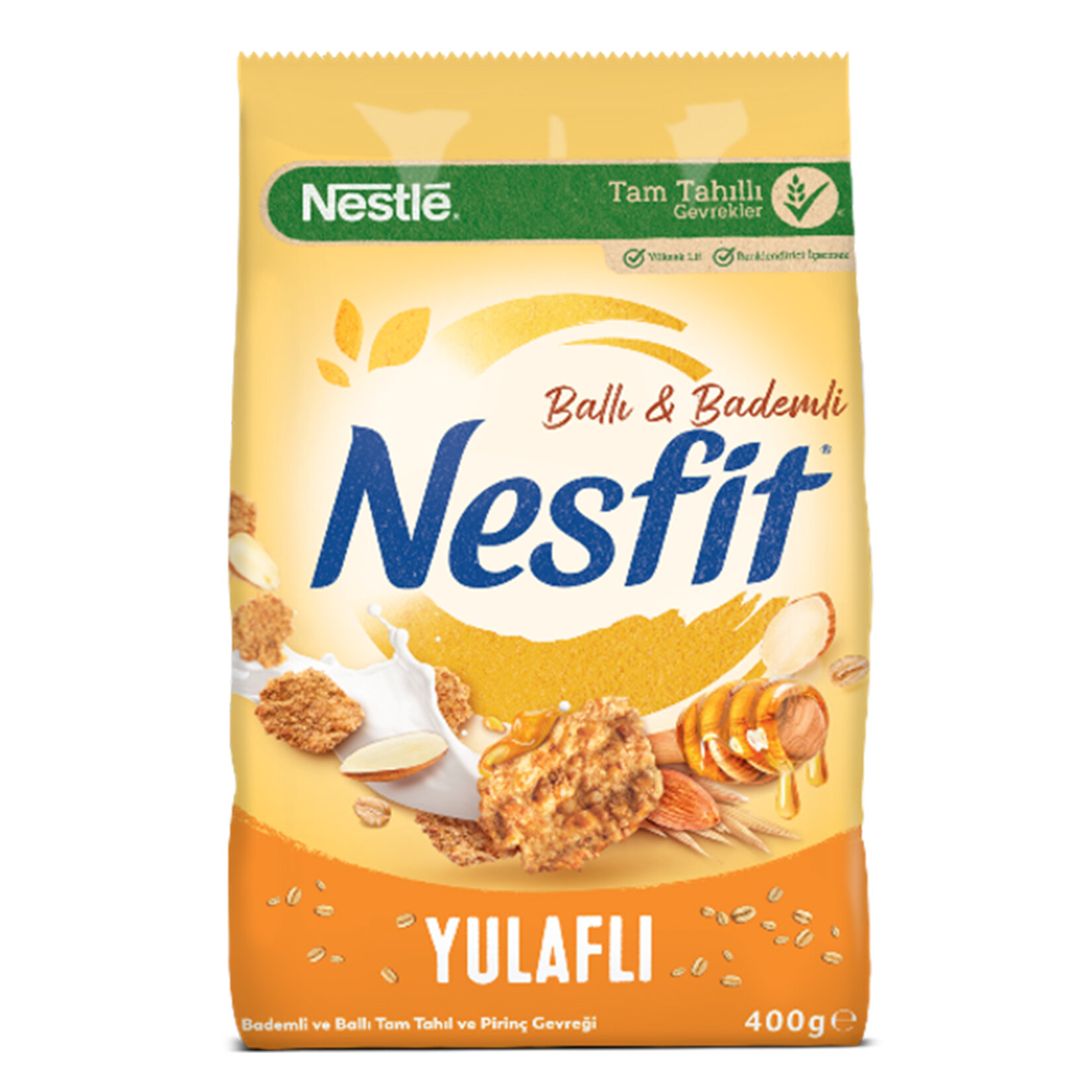 NESTLE NESFİT BALLI BADEMLİ TAM TAHIL VE PİRİNÇ GEVREĞİ 400 G