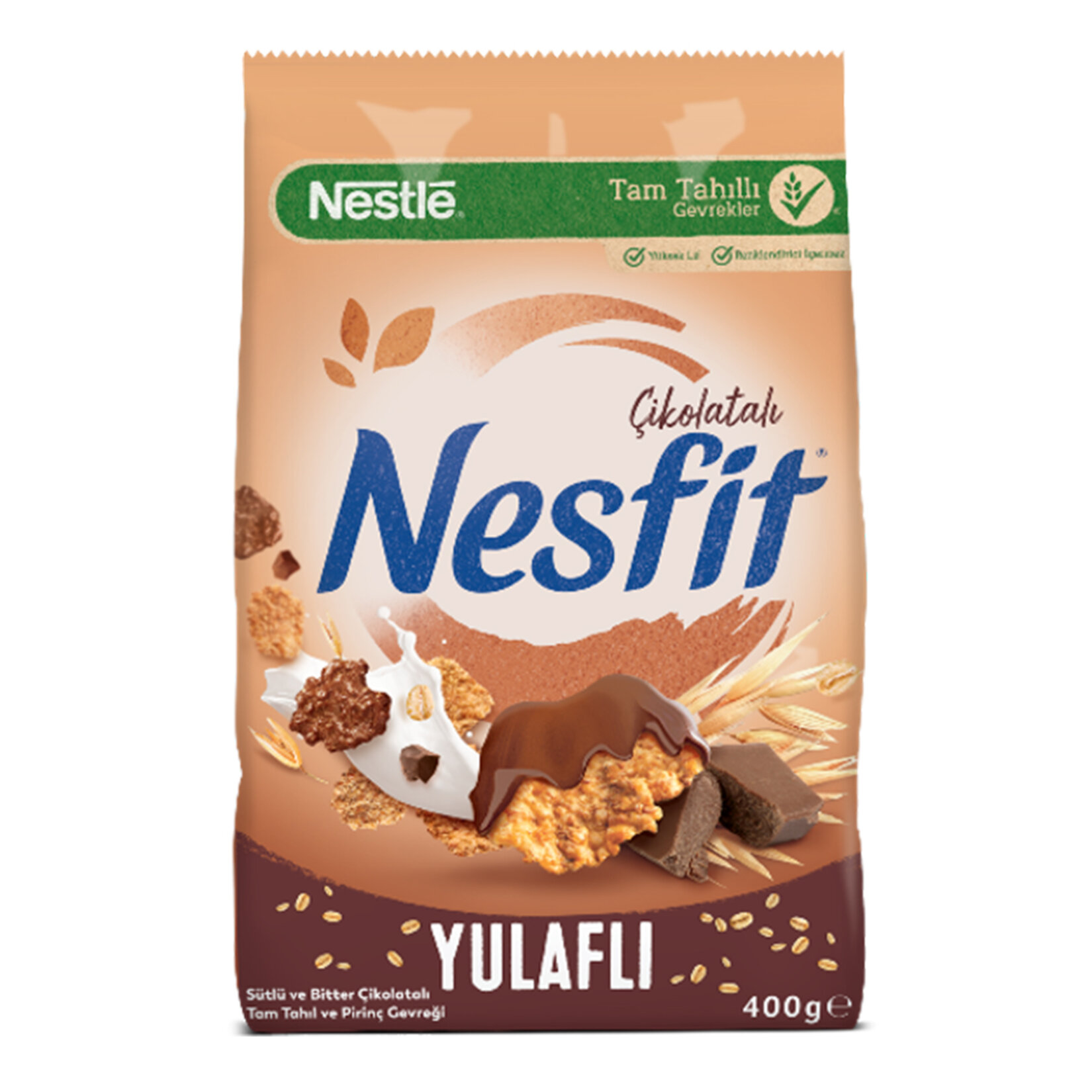 NESTLE NESFİT ÇİKOLATALI TAM TAHIL VE PİRİNÇ GEVREĞİ 400 G