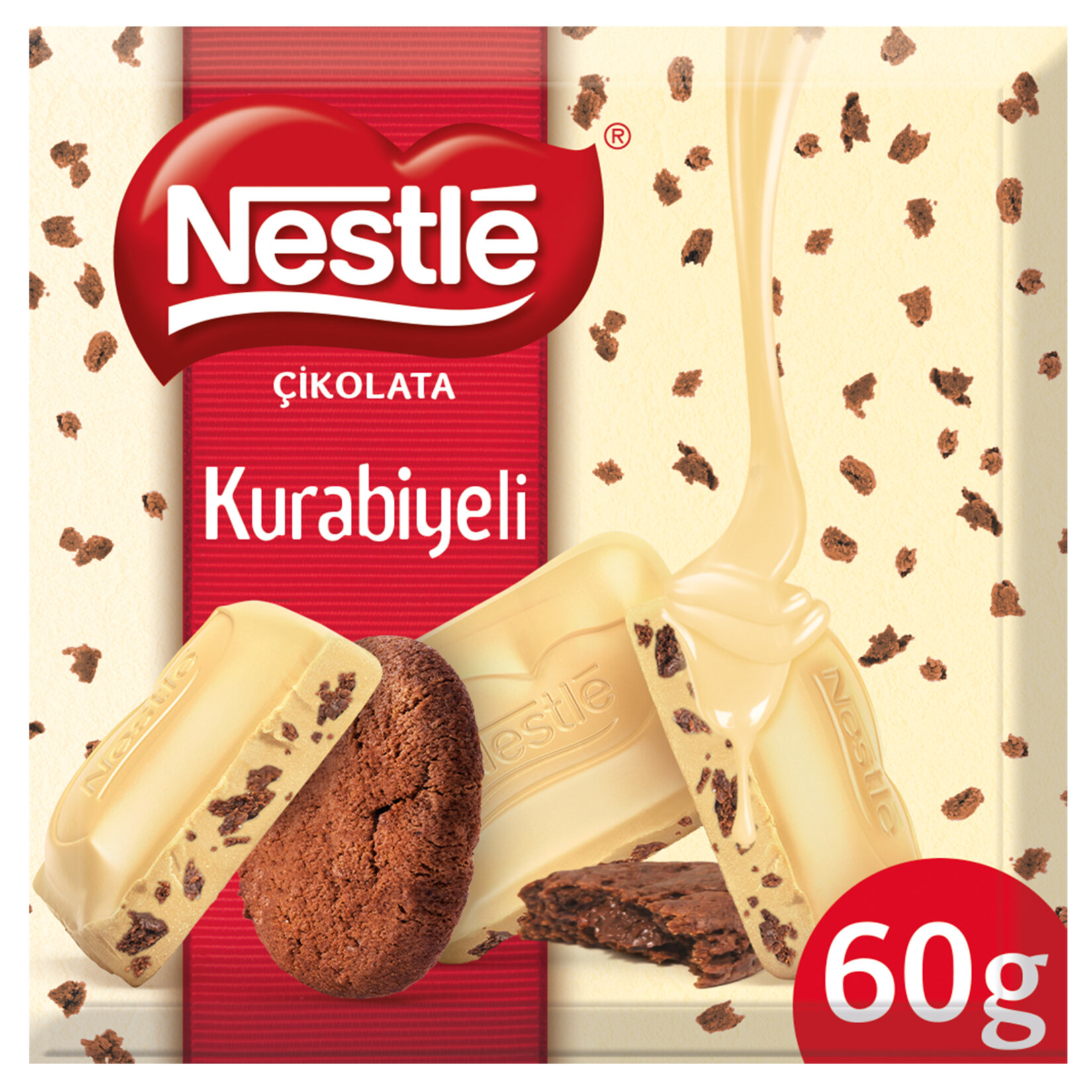 NESTLE KURABİYELİ BEYAZ ÇİKOLATA 60 G