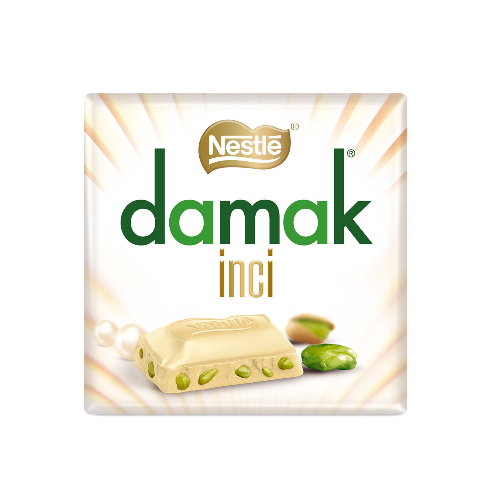 NESTLE DAMAK İNCİ ANTEP FISTIKLI BEYAZ ÇİKOLATA 60 G