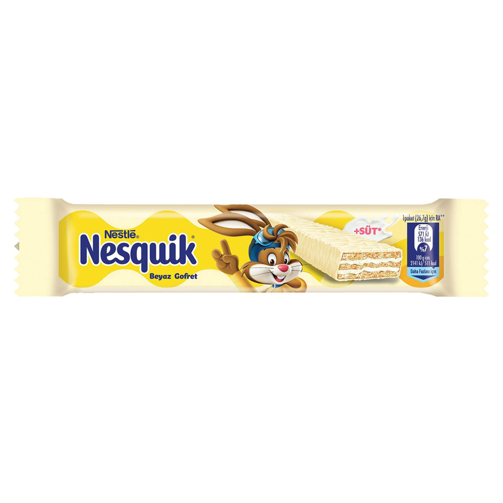 NESTLE NESQUİK BEYAZ ÇİKOLATALI GOFRET 26.7 G