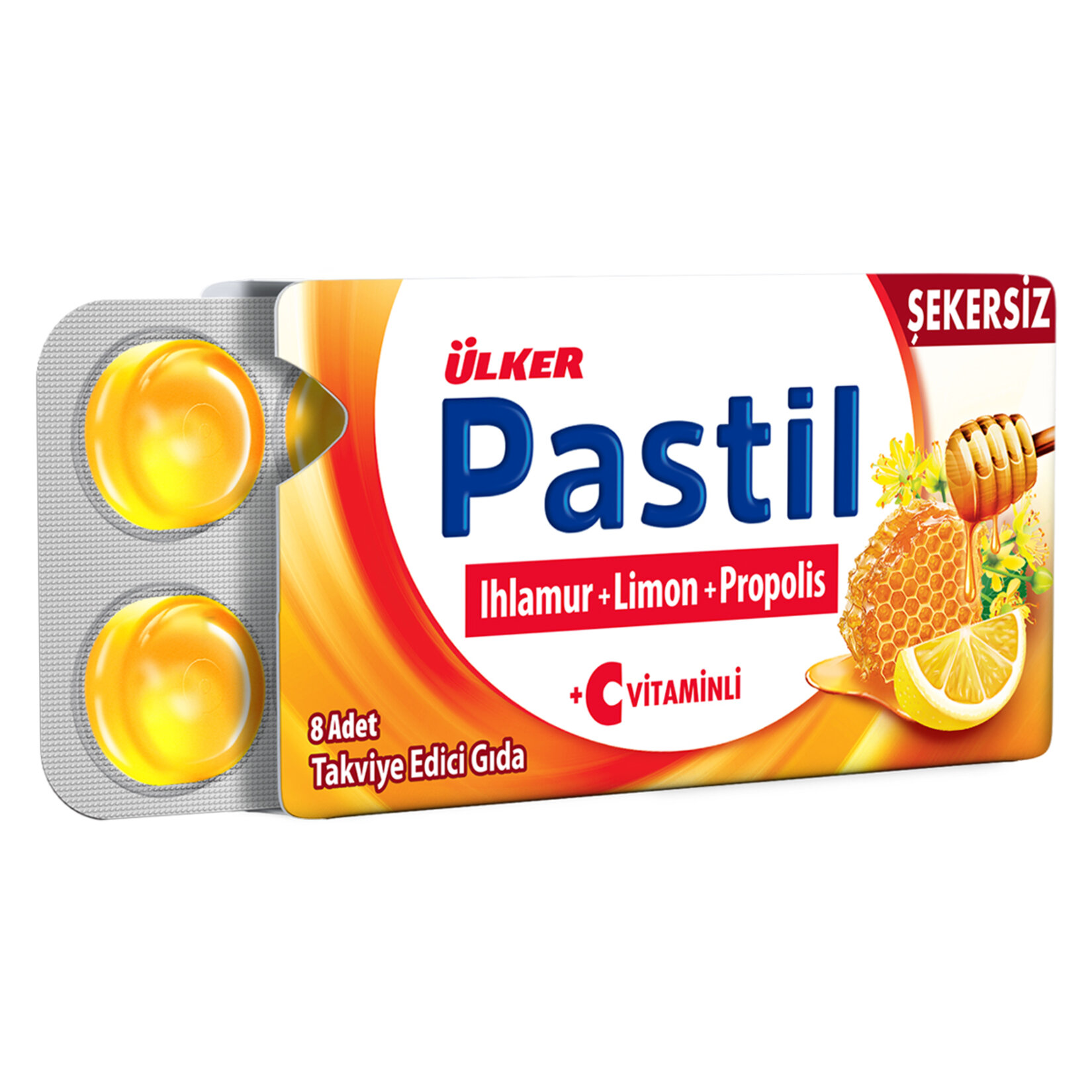 ÜLKER PASTİL IHLAMUR LİMON PROPOLİS 8 ADET 22.4 G