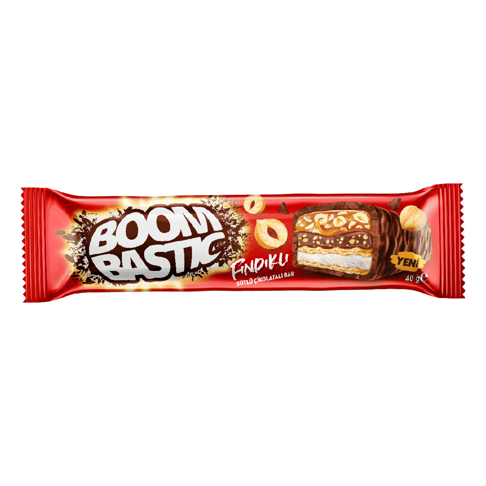 BOOMBASTIC FINDIKLI SÜTLÜ ÇİKOLATALI BAR GOFRET 40 G