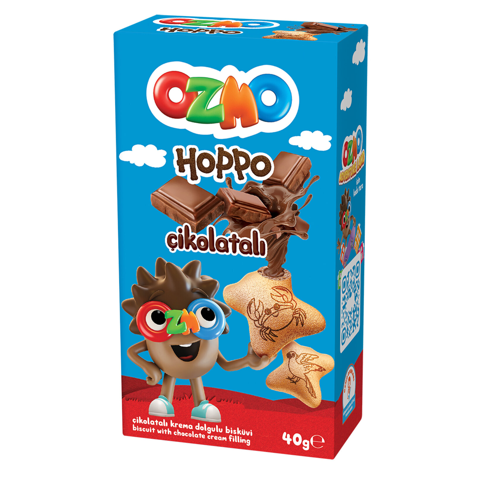 OZMO HOPPO ÇİKOLATALI KREMA DOLGULU BİSKÜVİ 40 G