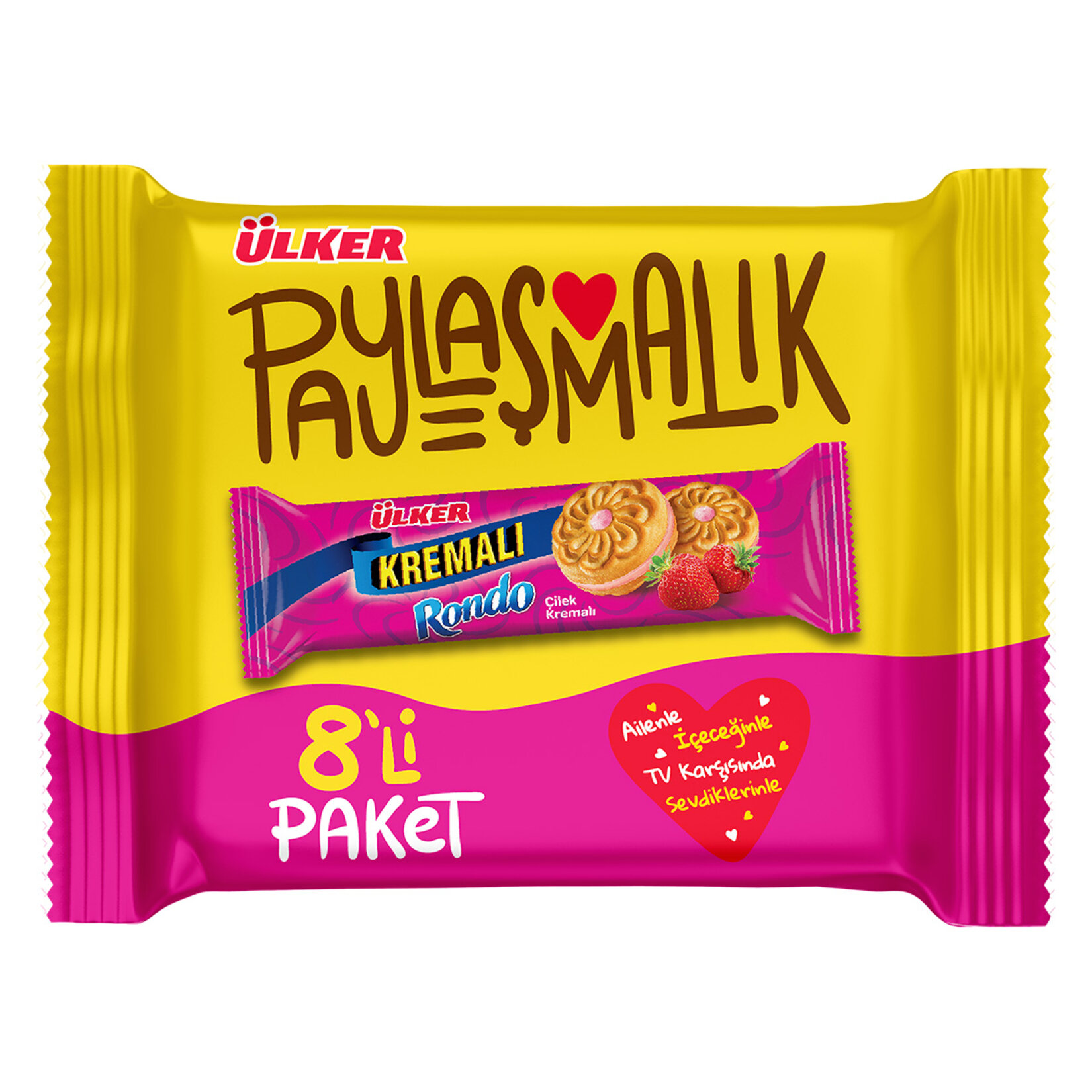 ÜLKER KREMALI RONDO ÇİLEK 8*91GR