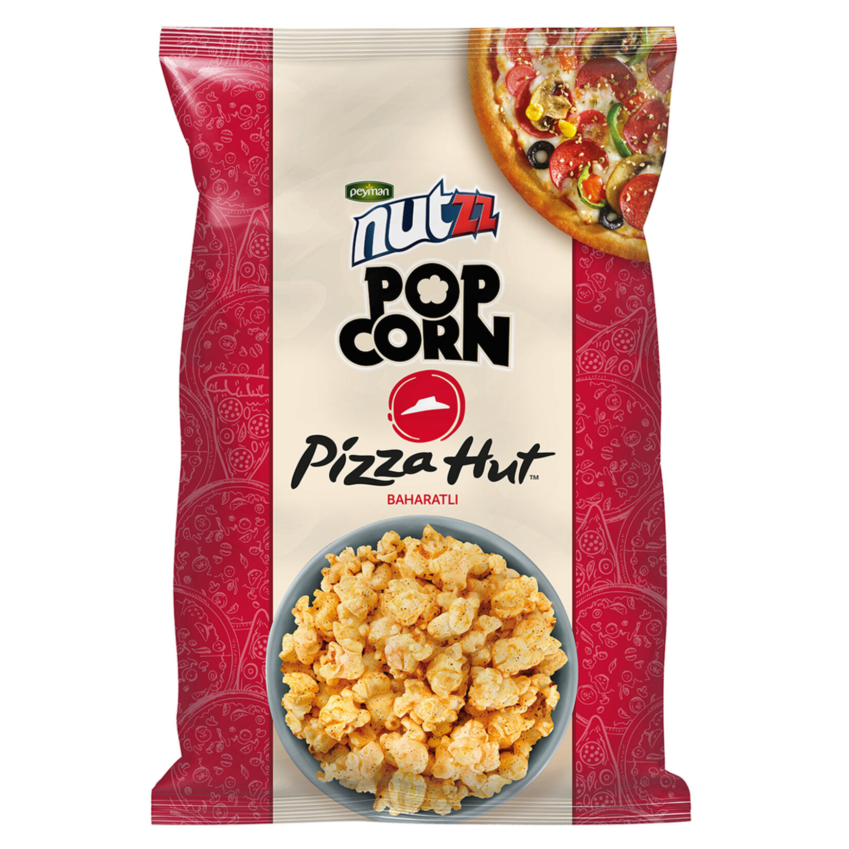 NUTZZ POP CORN PIZZA HOT 85G