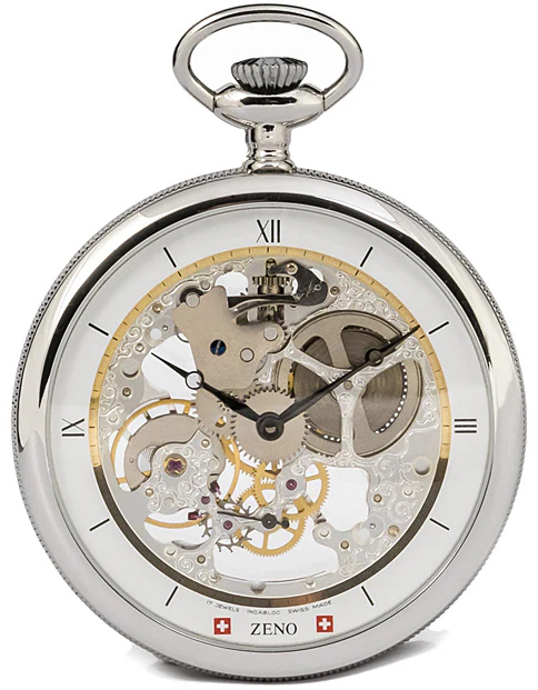 ZENO-WATCH BASEL POCKET WATCH LEPINE XL SKELETON KOL SAATİ | ZENO