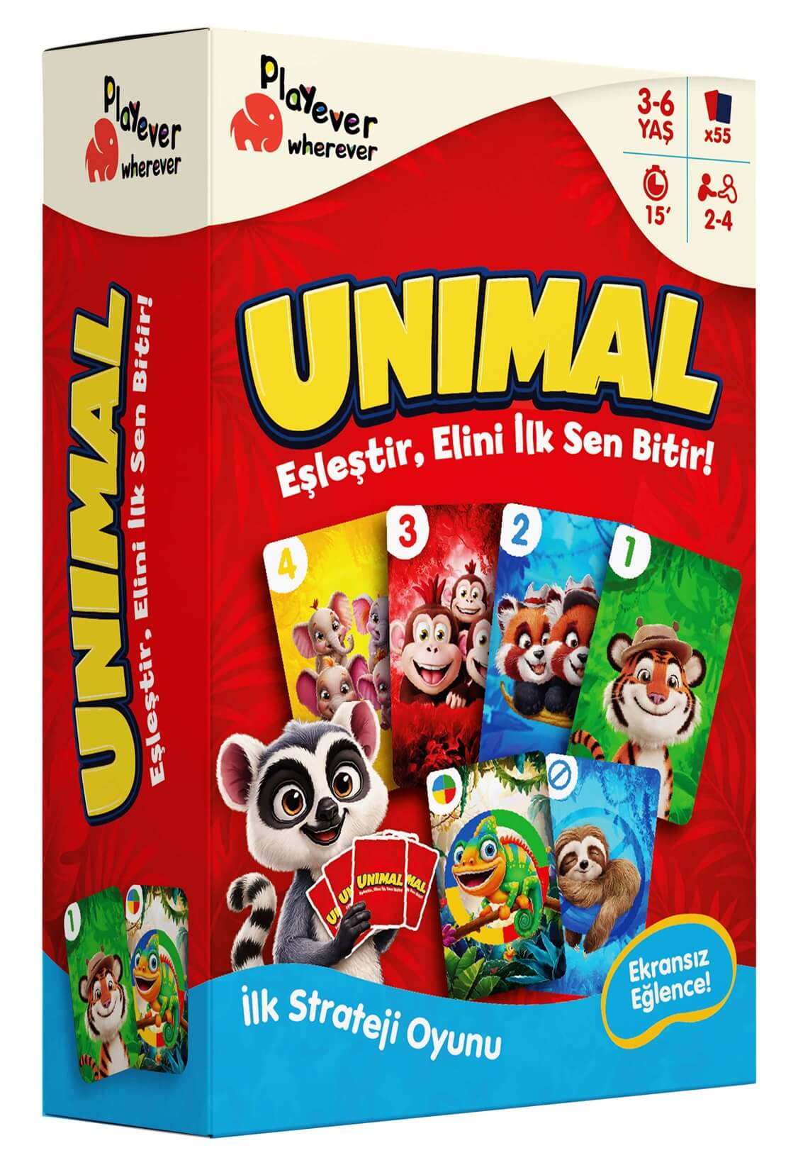 Unimal - Renk ve Sayı Eşleştirme Kart Oyunu