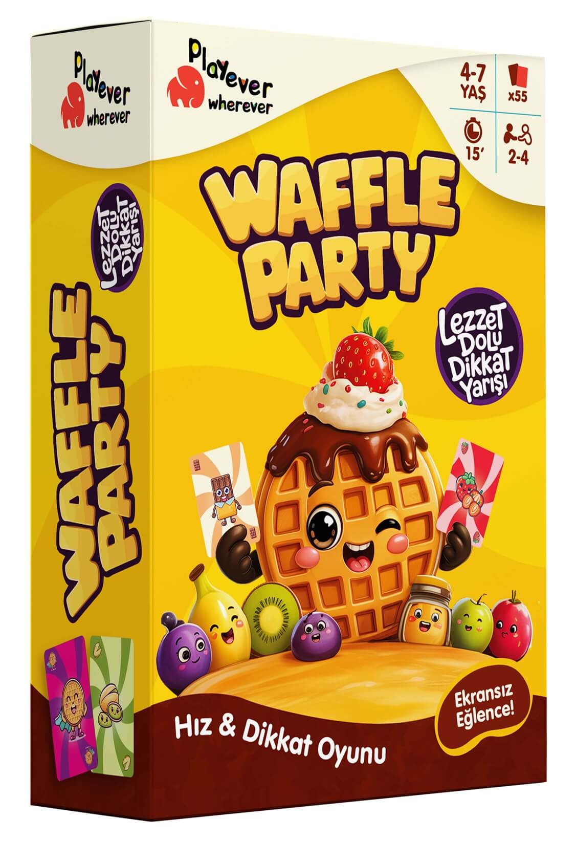 Waffle Party - Dikkat, Görsel Algı ve Refleks Geliştiren Kart Oyunu