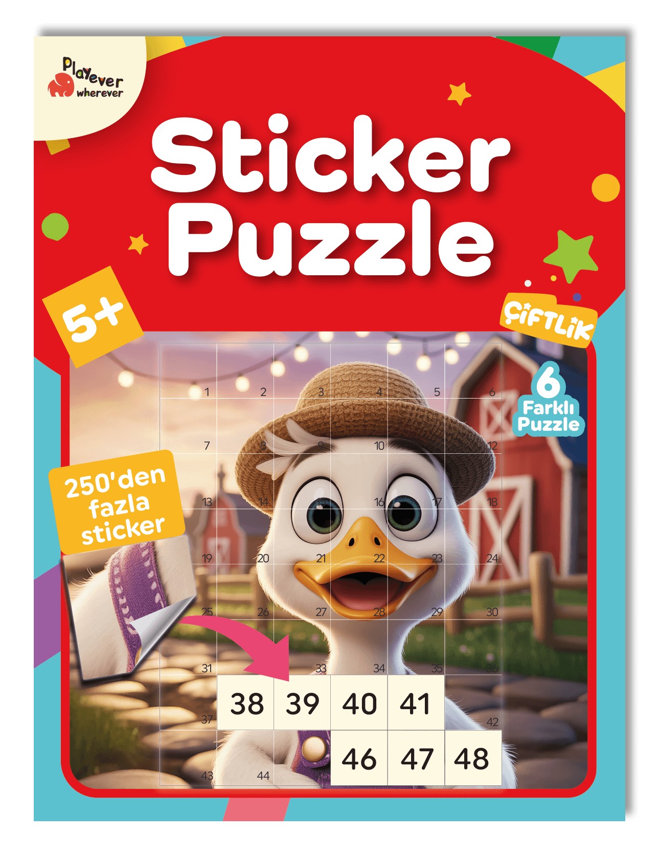 Sticker Puzzle - Çiftlik - Çıkartmalı Yapboz Etkinlik Kitabı