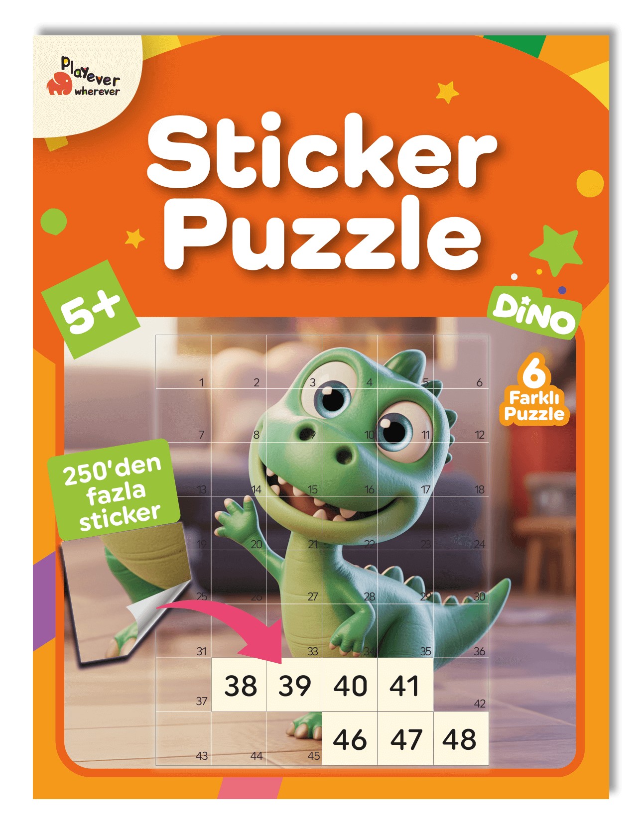 Sticker Puzzle - Dino - Çıkartmalı Yapboz Etkinlik Kitabı