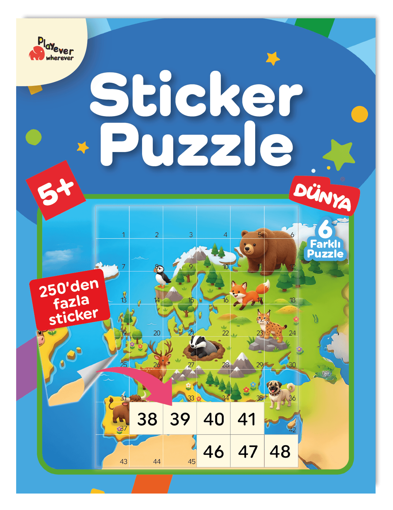 Sticker Puzzle - Dünya  - Çıkartmalı Yapboz Etkinlik Kitabı