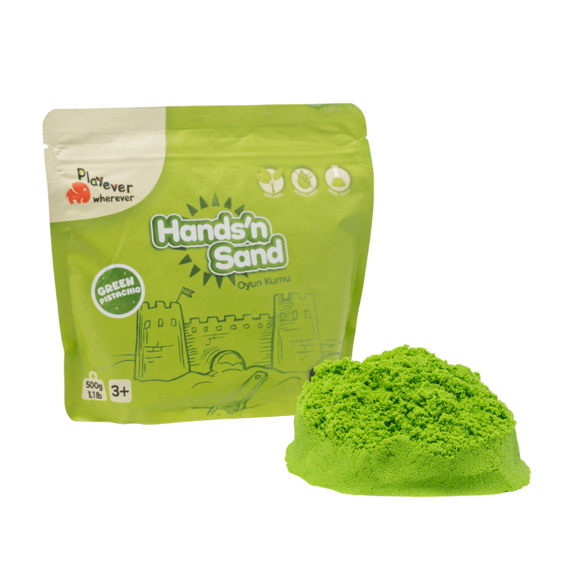 Hands'n Sand Doğal Oyun Kumu 500gr - Yeşil