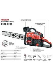 RODEX Benzinli Ağaç Motoru 62 CC / 3.8 Hp 450 MM