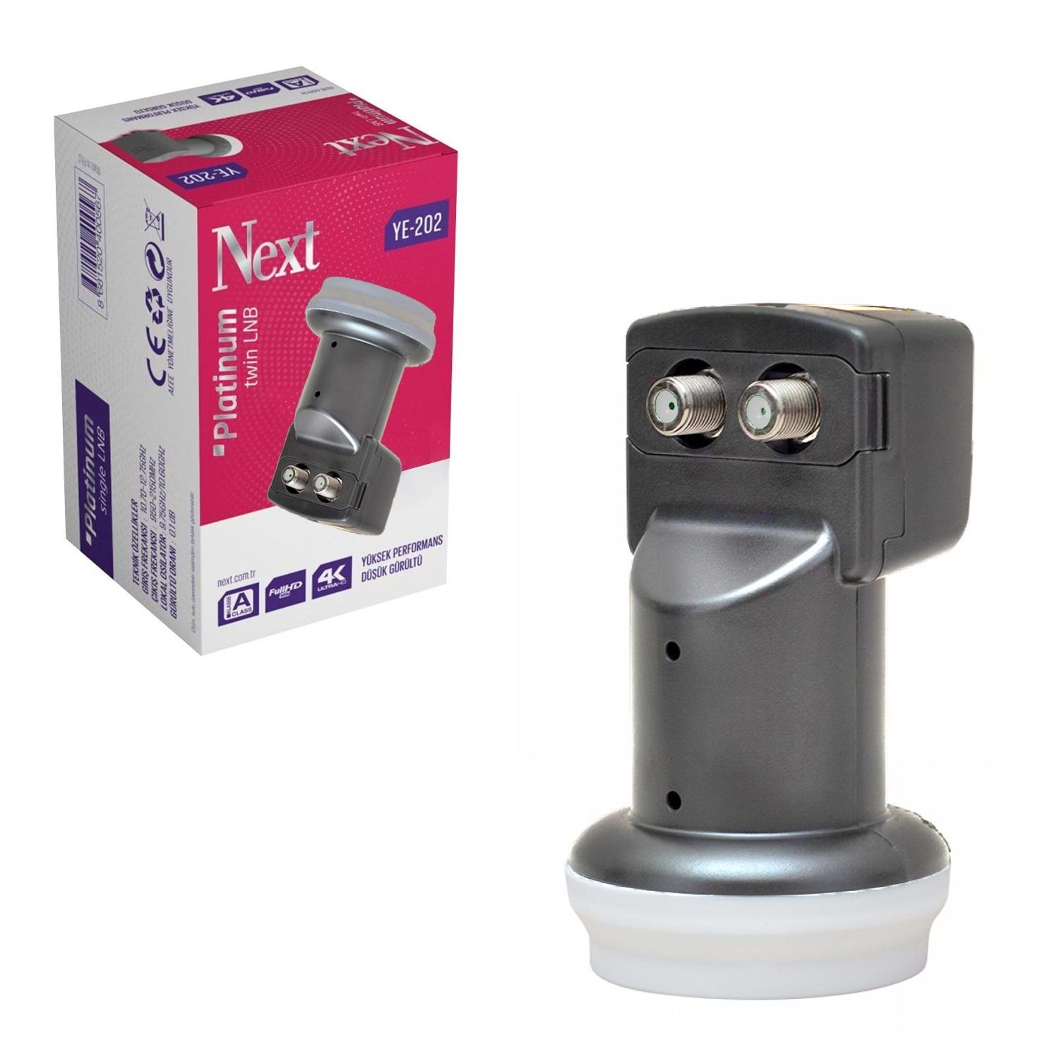 NEXT LNB İkili Platınum YE-202 0.1db 3D 4K Next