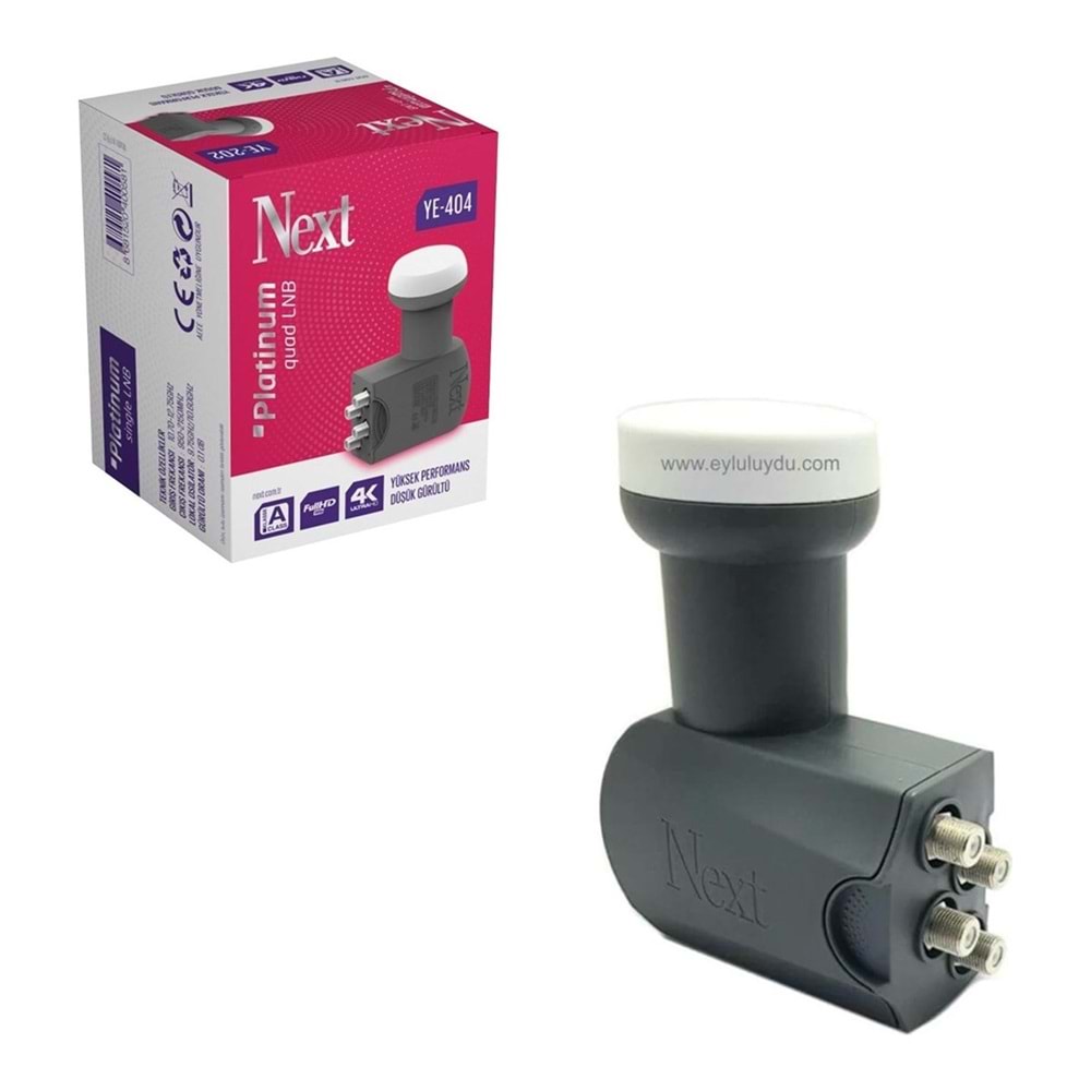 NEXT LNB Dörtlü Platinum YE-404 0.1db 3D 4K Next
