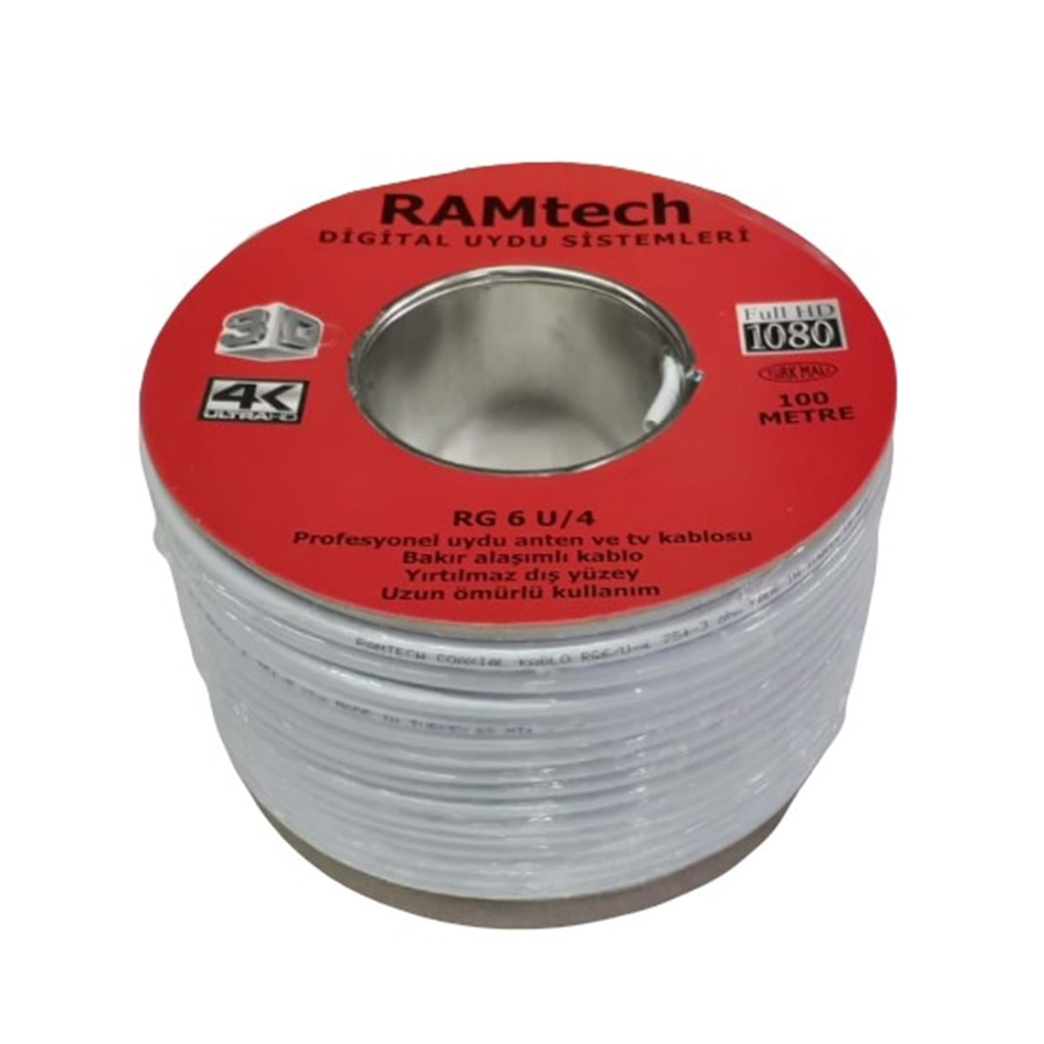 RAMTECH Rg-6 Uydu Anten Kablosu Full Hd 48 Tel Ramtech 100 Metre