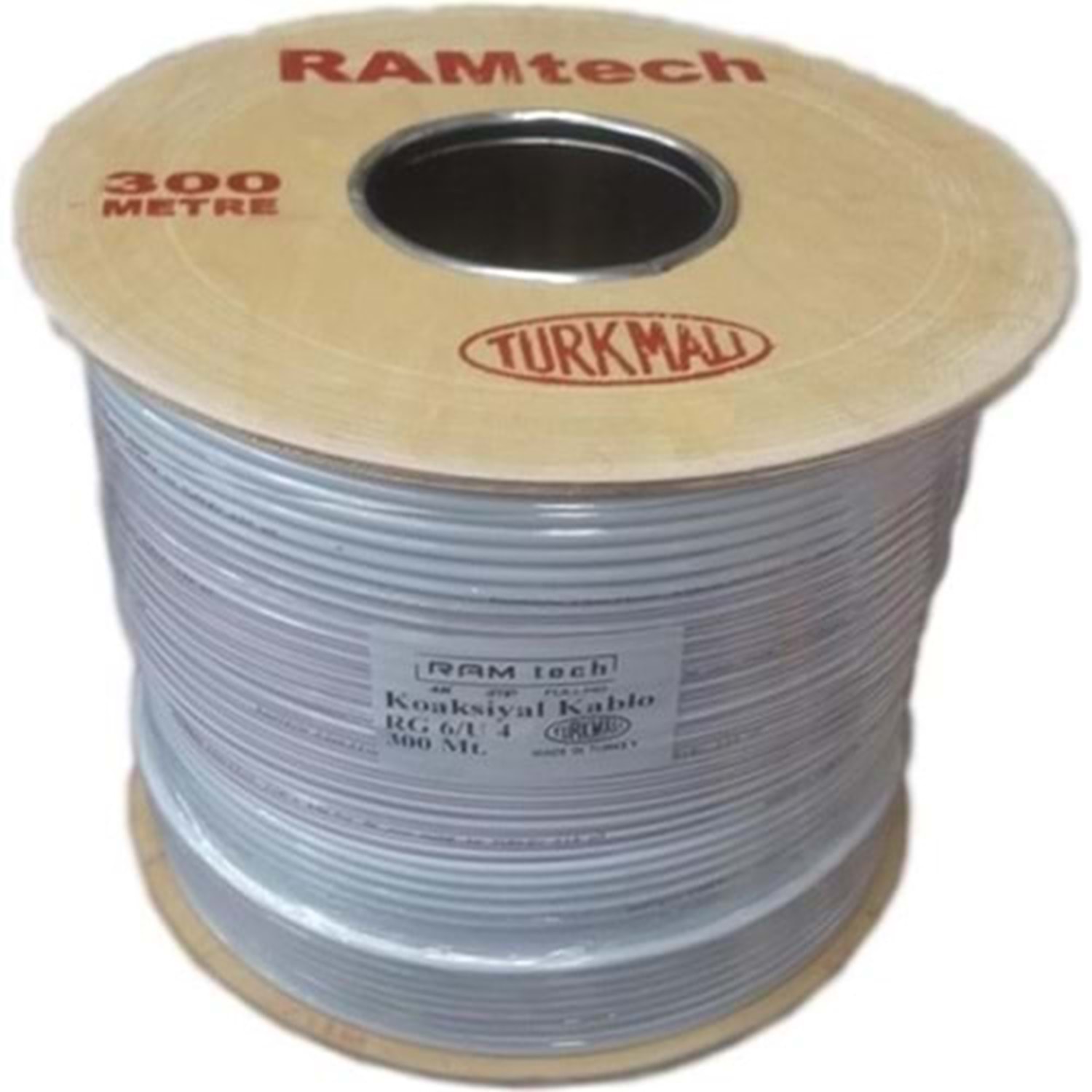 RAMTECH Rg-6 Trishield Uydu Anten Kablosu Çift Folyo 80 Tel 300 Metre