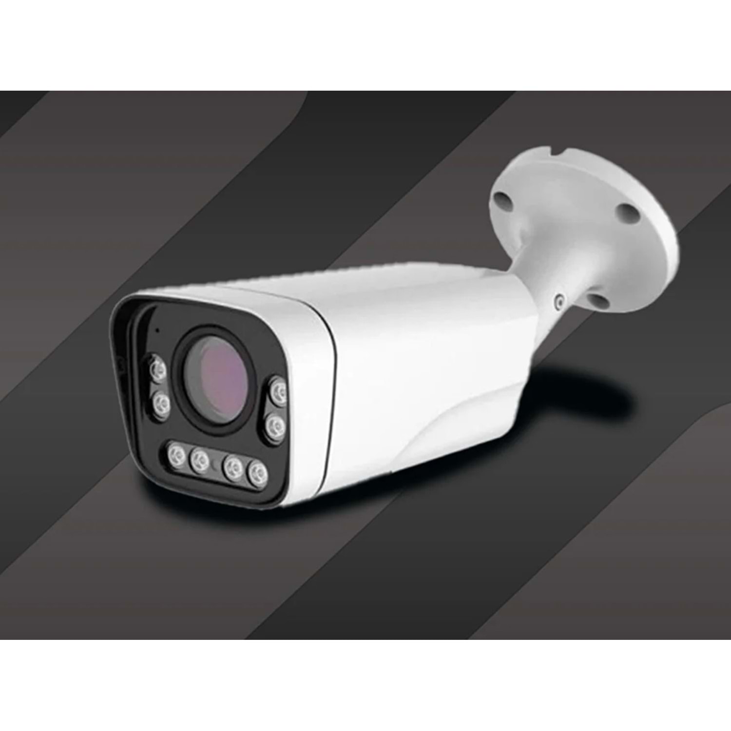Bullet Kamera AHD 5MP Gece Görüşü Renkli Sesli Mikrofonlu Büyük Metal Kasa WarmLedli Rt-758W