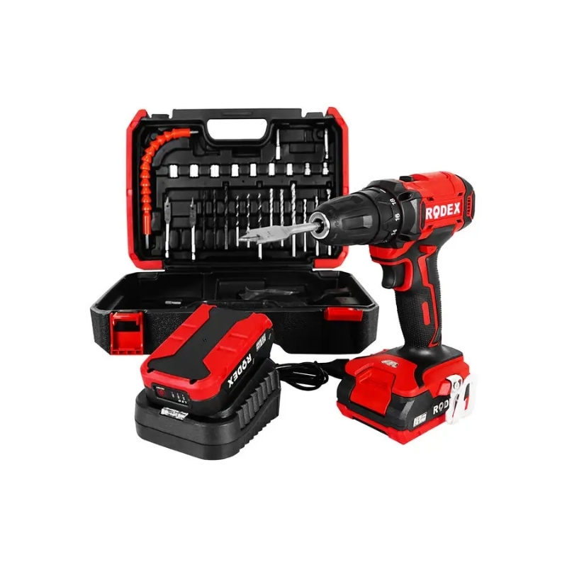 RODEX Akülü  Matkap 35NM Tork 21V 2*2A Akü Aksesuarlı Çantalı