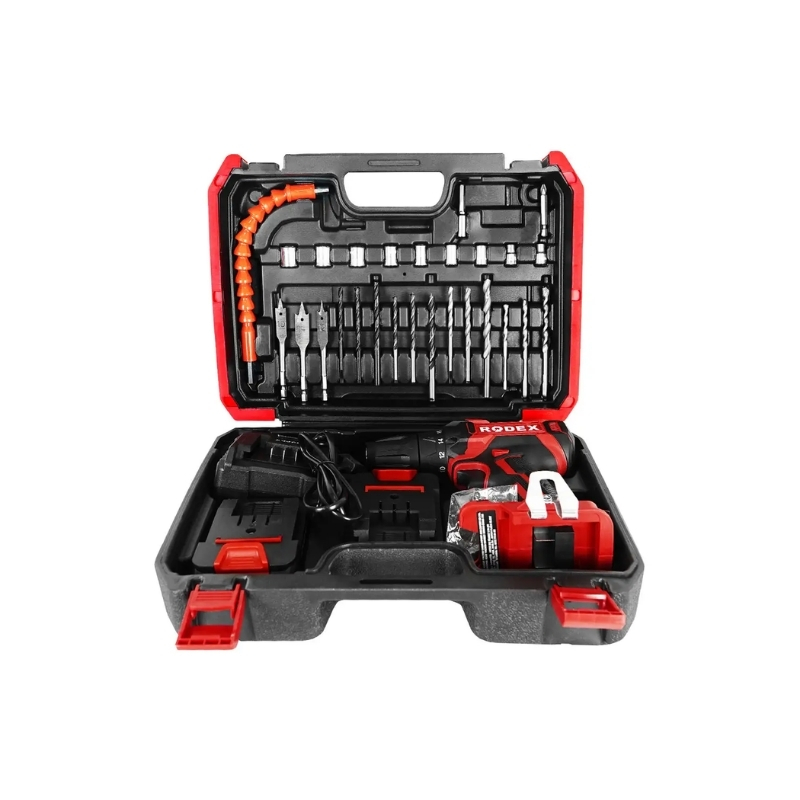 RODEX Akülü  Matkap 35NM Tork 21V 2*2A Akü Aksesuarlı Çantalı