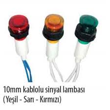 10Mm Kablolu Sinyal Lambası Yeşil-Sarı-Kırmızı