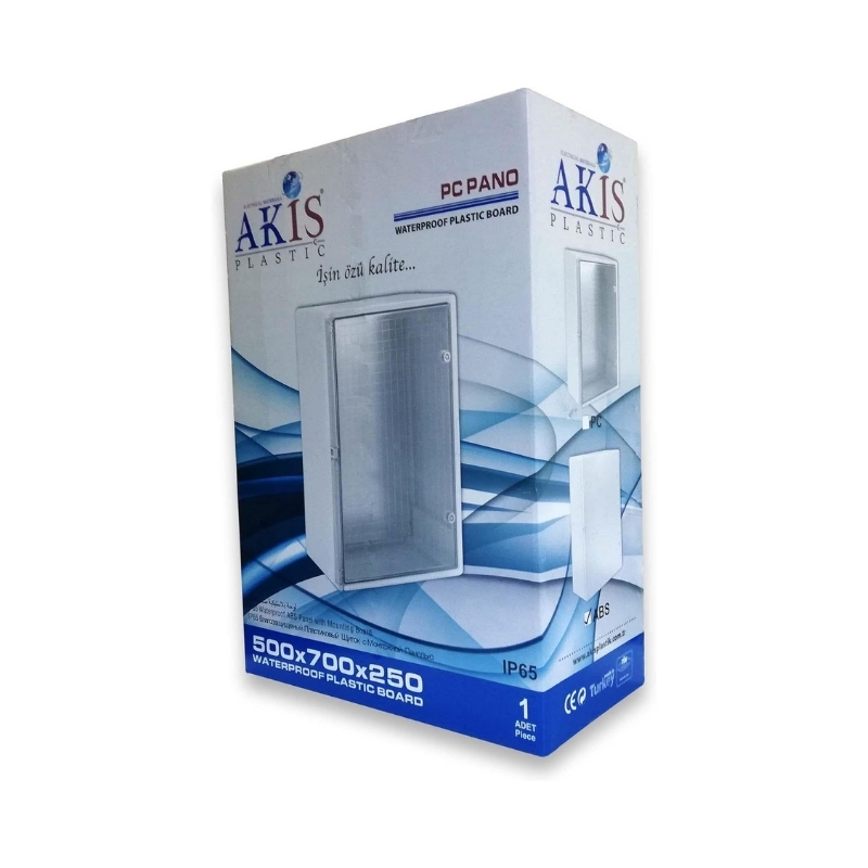 AKİŞ Plastik Pano Şeffaf Kapaklı Taban Saçlı (50*70*25 cm)