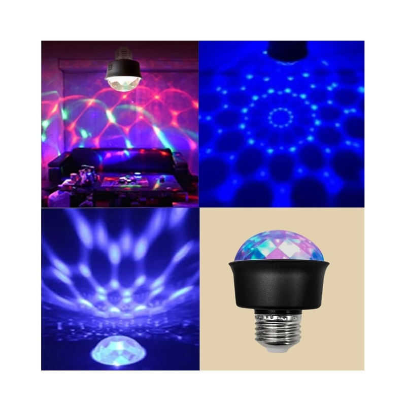 LEDX AL-KX6882 360 Derece Led 3.3 Watt Mini E27 Duy RGB Disko Lamba