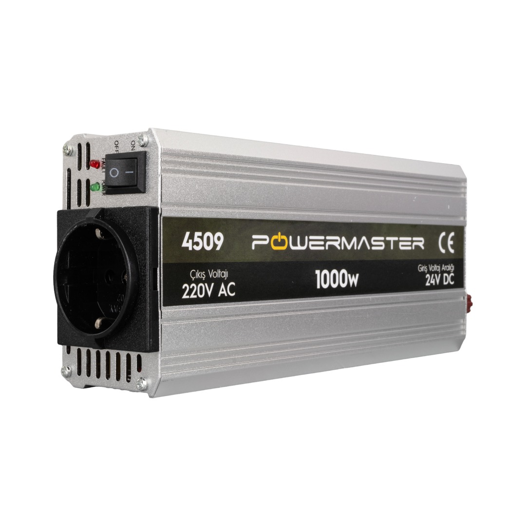 POWERMASTER Sınus Inverter Modıfıed 24 VOLT 1000 WATT (220V AC Çıkış)