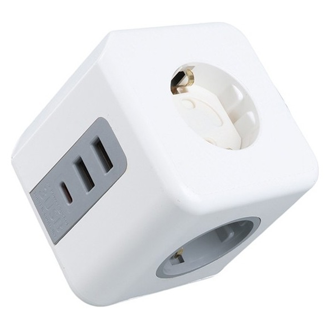 VEA Akım Korumalı Priz 3'lü 2 Usb + 1 Type C'li