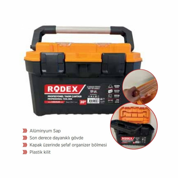 RODEX Takım Çantası Alüminyum Saplı 22" Jumbo Tip