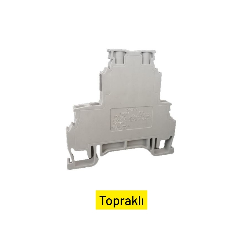 ONKA Topraklama Ray Klemens Çift Katlı Mrk-Ç 4mm