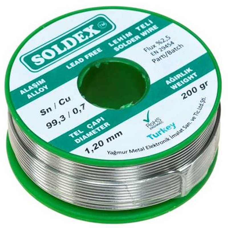 Lehim Teli 200 Gr 1,2 mm Soldex