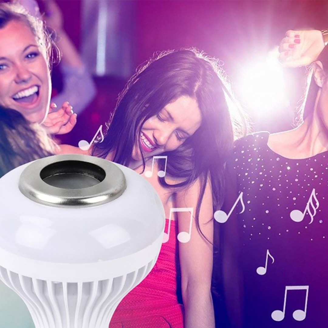 Çok Renkli Disko Ampulü 360° Bluetooth Kumandalı Hoparlörlü E27