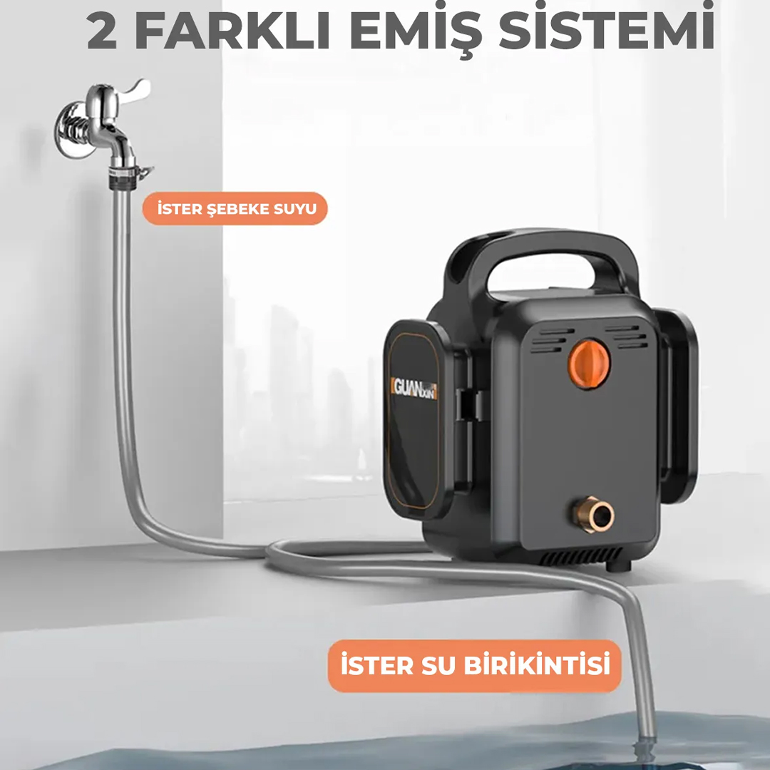 PM-24688 Pratik Yüksek Basınçlı Araç Yıkama Makinası 13 Litre 80 BAR 20.000MAH 350W