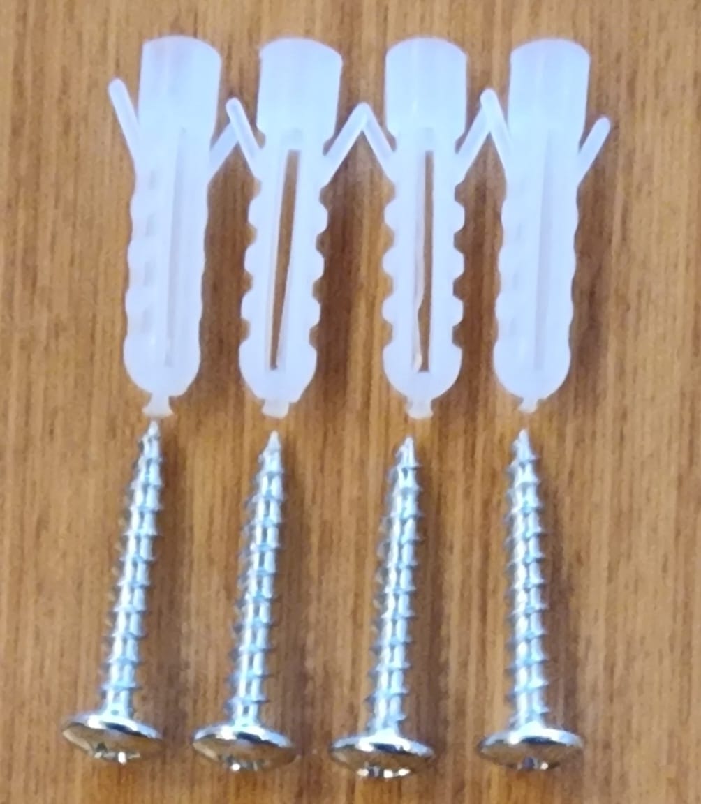 Dübel Plastik 5mm + Vida (4 Dübel + 4 Vida)