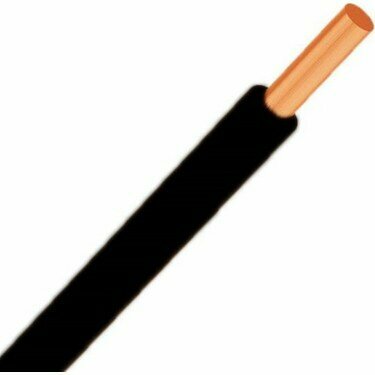HÜNKA Nya Montaj Kablosu 0,80 mm H05Z1-U (Hffr) Siyah 200'lük